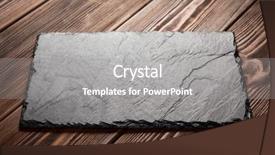  Presentation with wood board - Amazing theme having slate board on wood backdrop and a gray colored foreground
