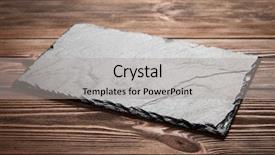  Presentation with wood board - PPT layouts with slate board on wood background and a light gray colored foreground