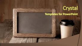 Presentation with chalk board - PPT theme featuring slate chalk board on grunge background and a tawny brown colored foreground