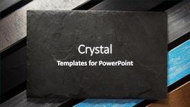  Presentation with signboard - Amazing PPT theme having slate signboard at black background backdrop and a dark gray colored foreground