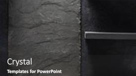  Presentation with slate - Presentation design consisting of slate-stone-and-wall-shelf background and a dark gray colored foreground