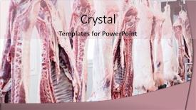  Presentation with butchery - Presentation design enhanced with pork carcasses in butchery ready background and a lemonade colored foreground
