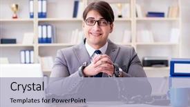  Presentation with chains - PPT layouts featuring slaves - businessman tied with chains background and a light blue colored foreground