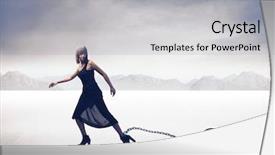  Presentation with ankle - Theme having slaves - young woman running background and a light gray colored foreground