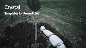  Presentation with canvas - PPT theme enhanced with slayer - grave with maniac victim wrapped background and a dark gray colored foreground