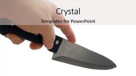  Presentation with hand holding puzzle piece - Beautiful slide set featuring slayer - hand holding a knife isolated backdrop and a  colored foreground