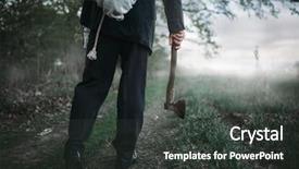  Presentation with body - Presentation theme consisting of slayer with an axe carries background and a dark gray colored foreground