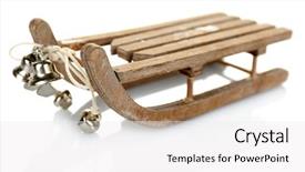  Presentation with white christmas - Cool new presentation design with sledding - christmas decoration in shape sled backdrop and a  colored foreground