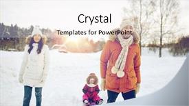  Presentation with family fashion - Beautiful presentation featuring sledding - parenthood fashion season and people backdrop and a white colored foreground