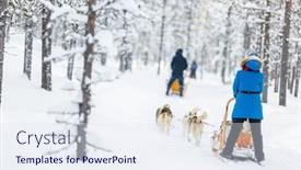  Presentation with husky - PPT layouts with sledding-with-husky-dogs background and a  colored foreground