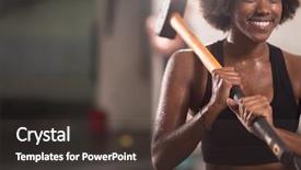  Presentation with tire - Amazing slide set having sledge hammer - portrait of a young beautiful backdrop and a tawny brown colored foreground