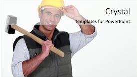  Presentation with pastors in service - Beautiful presentation theme featuring sledge hammer - your service mam backdrop and a  colored foreground