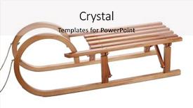  Presentation with wooden - Presentation theme having sledges - wooden sledge isolated on white background and a  colored foreground