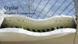  Presentation with mall - Presentation design consisting of sleek mall roof and multi background and a light blue colored foreground