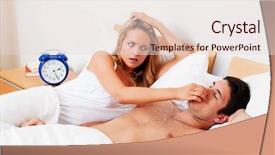  Presentation with couple - Colorful slides enhanced with sleep apena - couple in scvhlafzimmer husband snores backdrop and a lemonade colored foreground
