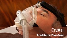  Presentation with sleeping - Presentation with sleep apena - man with sleeping apnea background and a tawny brown colored foreground