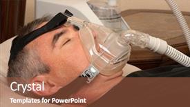  Presentation with sleeping - Colorful presentation theme enhanced with sleep apena - man with sleeping apnea backdrop and a red colored foreground