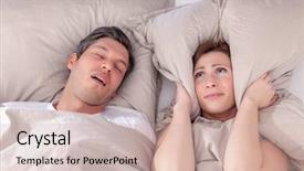  Presentation with wife - PPT layouts with sleep apena - pillow embracing loud night background and a soft green colored foreground