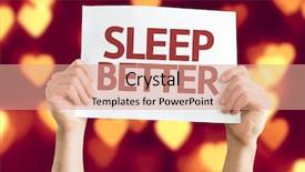 Presentation with sleep - Theme featuring sleep better card with heart background and a coral colored foreground