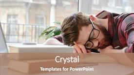  Presentation with young college student diagnosis of chlamydia - Presentation theme consisting of sleep brain - photo of bored bearded young background and a coral colored foreground