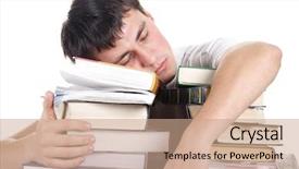  Presentation with sleep - Amazing presentation having sleep brain - portrait of a student shot backdrop and a coral colored foreground