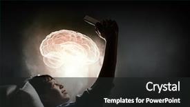  Presentation with teenage brain - Slide deck with sleep brain - teenage boy in pajamas lying background and a  colored foreground