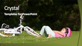  Presentation with young child brain development - Theme featuring sleep cycle - young caucasian child girl sleeping background and a  colored foreground