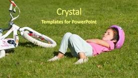  Presentation with young child brain development - Slides enhanced with sleep cycle - young caucasian child girl sleeping background and a  colored foreground