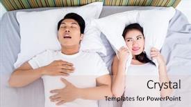  Presentation with snoring - Slides with sleep deprivation - chinese man snoring keeping his background and a lemonade colored foreground