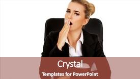  Presentation with piano coffee - PPT layouts having sleep deprivation - yawning businesswoman drinking coffee background and a  colored foreground