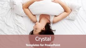  Presentation with sleeping - Presentation consisting of sleep dreams - woman sleeping in bed background and a coral colored foreground