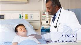  Presentation with metabolic syndrome doctor examining - PPT theme with sleep lab bed - doctor examining child patient background and a  colored foreground