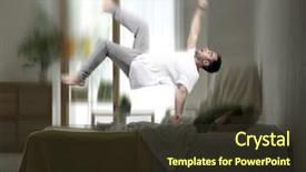  Presentation with sleep dream - Beautiful slides featuring sleep paralysis concept young man backdrop and a tawny brown colored foreground