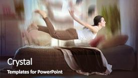  Presentation with sleep dream - Slides consisting of sleep paralysis concept young woman background and a  colored foreground