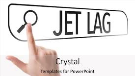  Presentation with jet - Slide deck featuring sleep physiology - jet lag written in search background and a white colored foreground