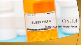  Presentation with benzodiazepine - PPT theme consisting of sleep-pills-or-sleeping-pills background and a lemonade colored foreground