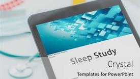  Presentation with medical monitoring - Slide set enhanced with sleep-study-medical-procedures background and a light gray colored foreground