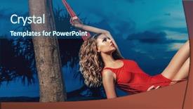  Presentation with beauty - Beautiful presentation featuring sleep waves - blonde beauty resting backdrop and a  colored foreground