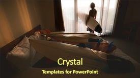  Presentation with weather - Presentation theme having sleep waves - surfer wake-up with his boards background and a wine colored foreground