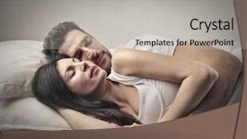  Presentation with marriage - Slide set having sleep well - marriage bed background and a light gray colored foreground
