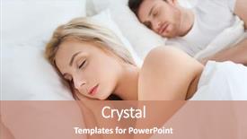  Presentation with relationships - Beautiful slide deck featuring sleep well - people rest and relationships concept backdrop and a coral colored foreground