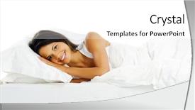  Presentation with portrait of a sleeping sloth - Audience pleasing theme consisting of sleep well - portrait of a peaceful beautiful backdrop and a white colored foreground