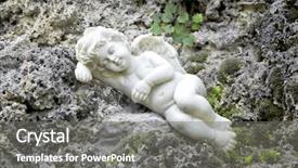  Presentation with angel baby - Slides enhanced with sleeping angel background and a gray colored foreground