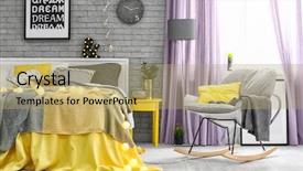  Presentation with bed - Slides having sleeping arangements - comfortable soft bed with pillows background and a  colored foreground