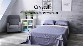  Presentation with room interior design - Colorful slides enhanced with sleeping arangements - cozy room interior with comfortable backdrop and a  colored foreground