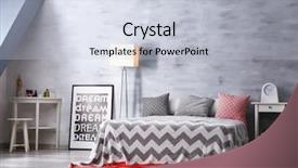  Presentation with room - Beautiful presentation theme featuring sleeping arangements - cozy room interior with comfortable backdrop and a  colored foreground