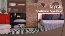  Presentation with room interior design - Audience pleasing slide deck consisting of sleeping arangements - cozy room interior with comfortable backdrop and a  colored foreground