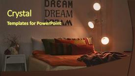  Presentation with room interior design - Amazing slides having sleeping arangements - elegant room interior with comfortable backdrop and a  colored foreground