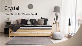  Presentation with kids room children smile - Audience pleasing presentation consisting of sleeping arangements - interior of beautiful children room backdrop and a light gray colored foreground