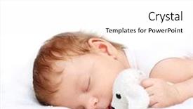  Presentation with baby sleeping - Amazing presentation theme having sleeping baby boy with toy backdrop and a  colored foreground